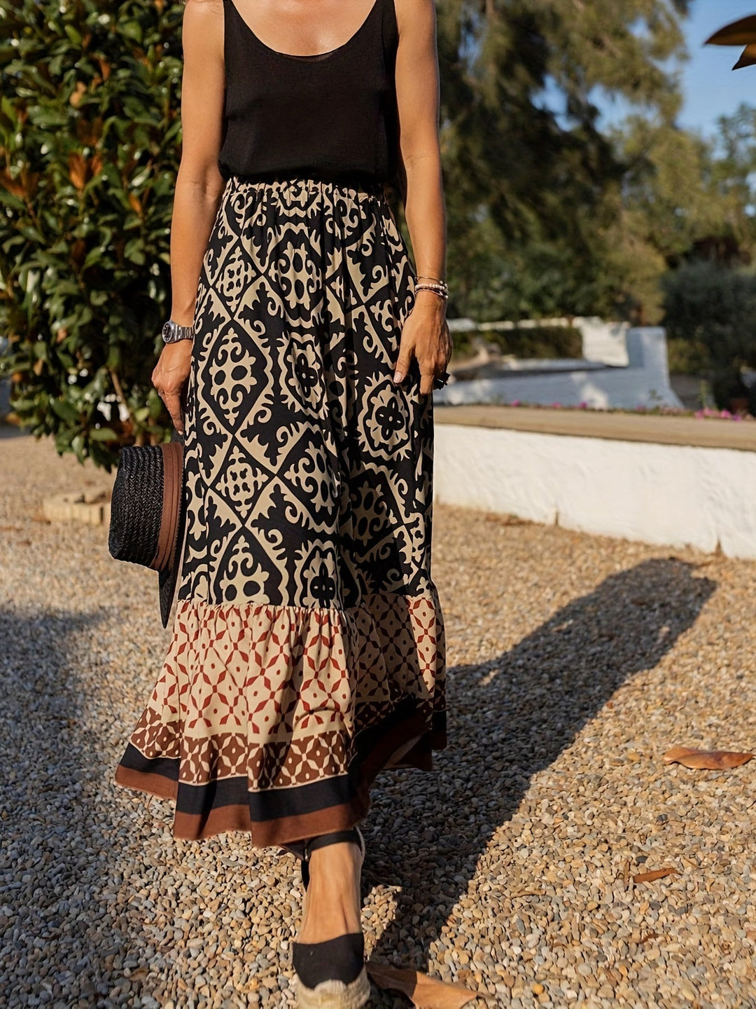 Naya | Boho Lange Rok met Print