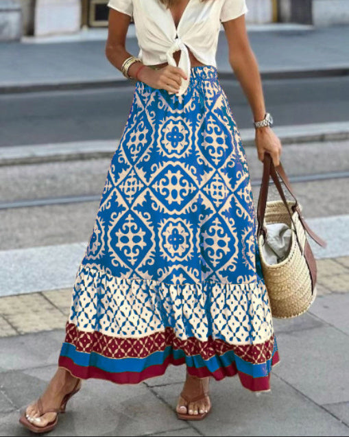 Naya | Boho Lange Rok met Print