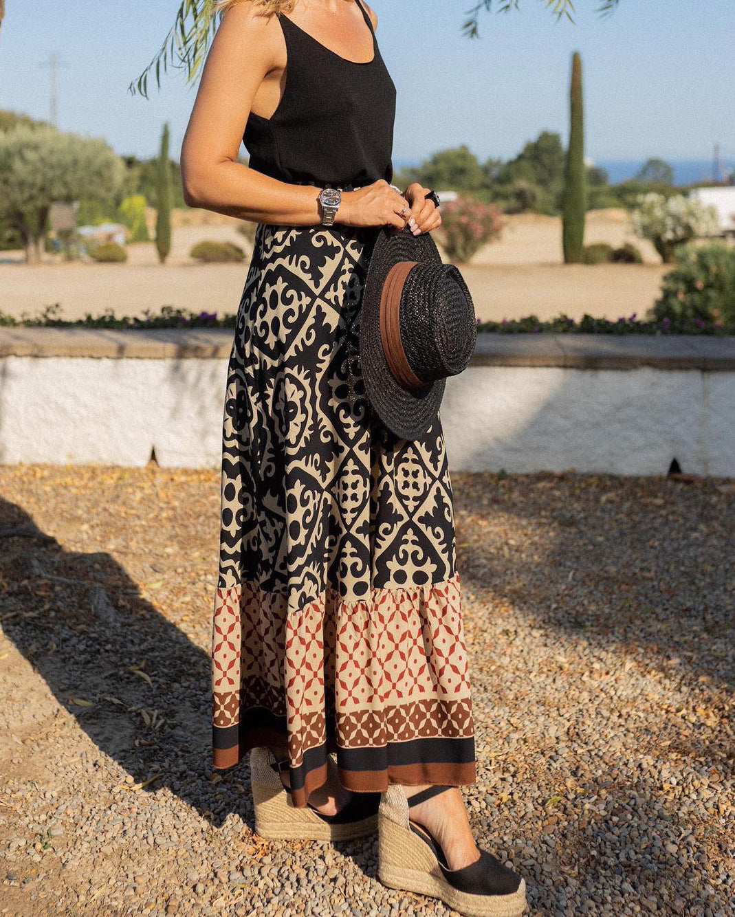 Naya | Boho Lange Rok met Print