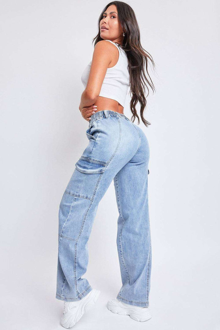 Faelyn | Rechte Cargo-Jeans met hoge taille