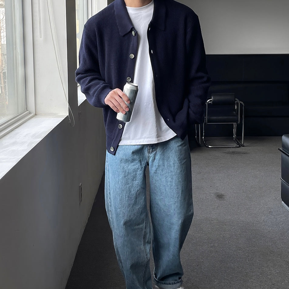 CALORA_ Elegante Geribbelde Cardigan Vest