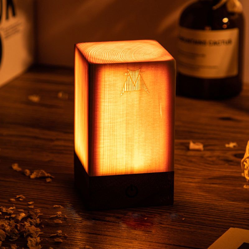 CALORA_ Artelune | Houten LED Tafellamp met Accu en Touch Control