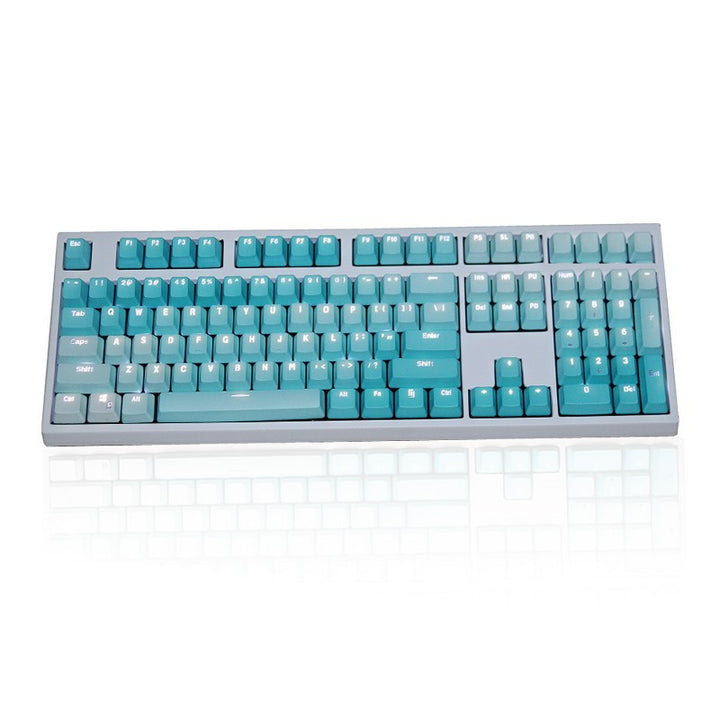 CALORA_ Gradient Regenboog Toetsenbord Set - Translucent en Frosted Blue Variant