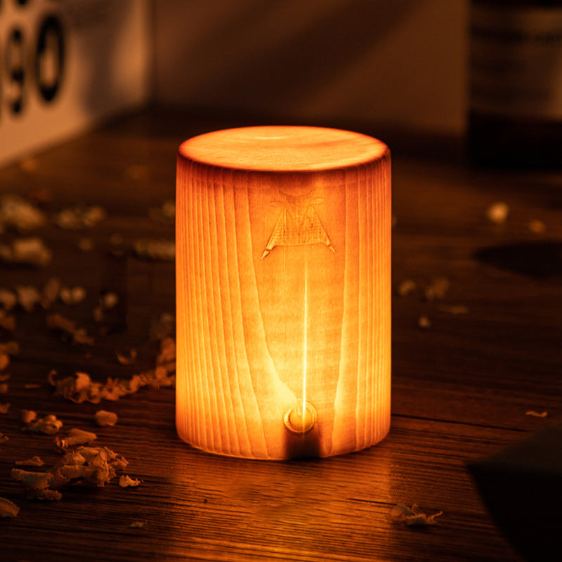 CALORA_ Artelune | Houten LED Tafellamp met Accu en Touch Control