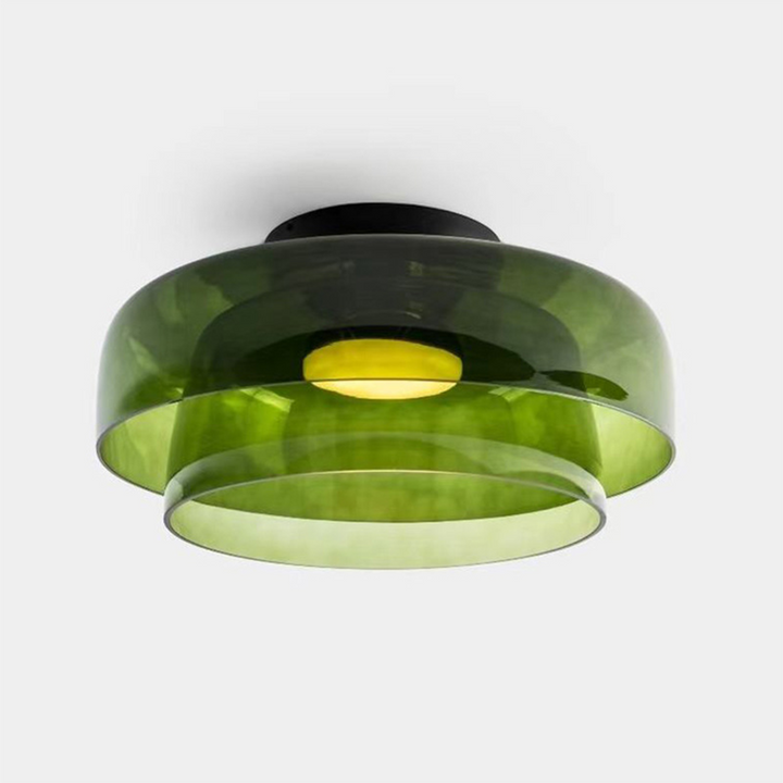 CALORA_ Middeleeuwse Flush Mount Glazen Plafondlamp - D42 x H11cm, D40 x H18cm, D42 x H26cm