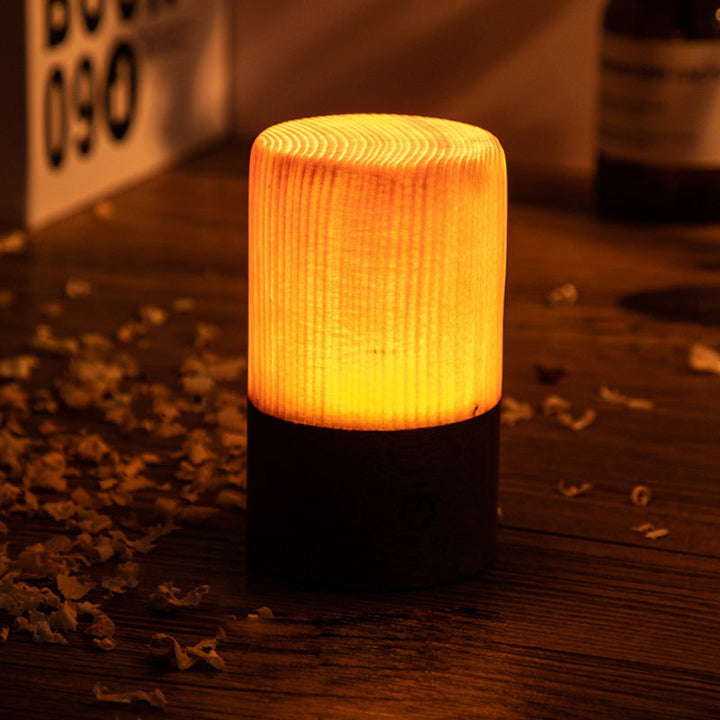 CALORA_ Artelune | Houten LED Tafellamp met Accu en Touch Control