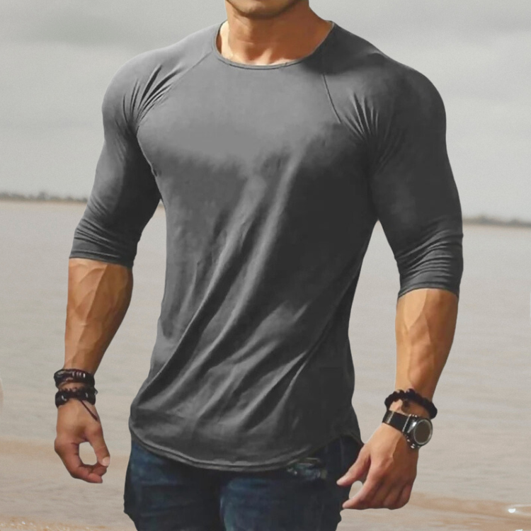 CALORA_ Vincenzo & Co | Slim fit stretch shirt met lange mouwen