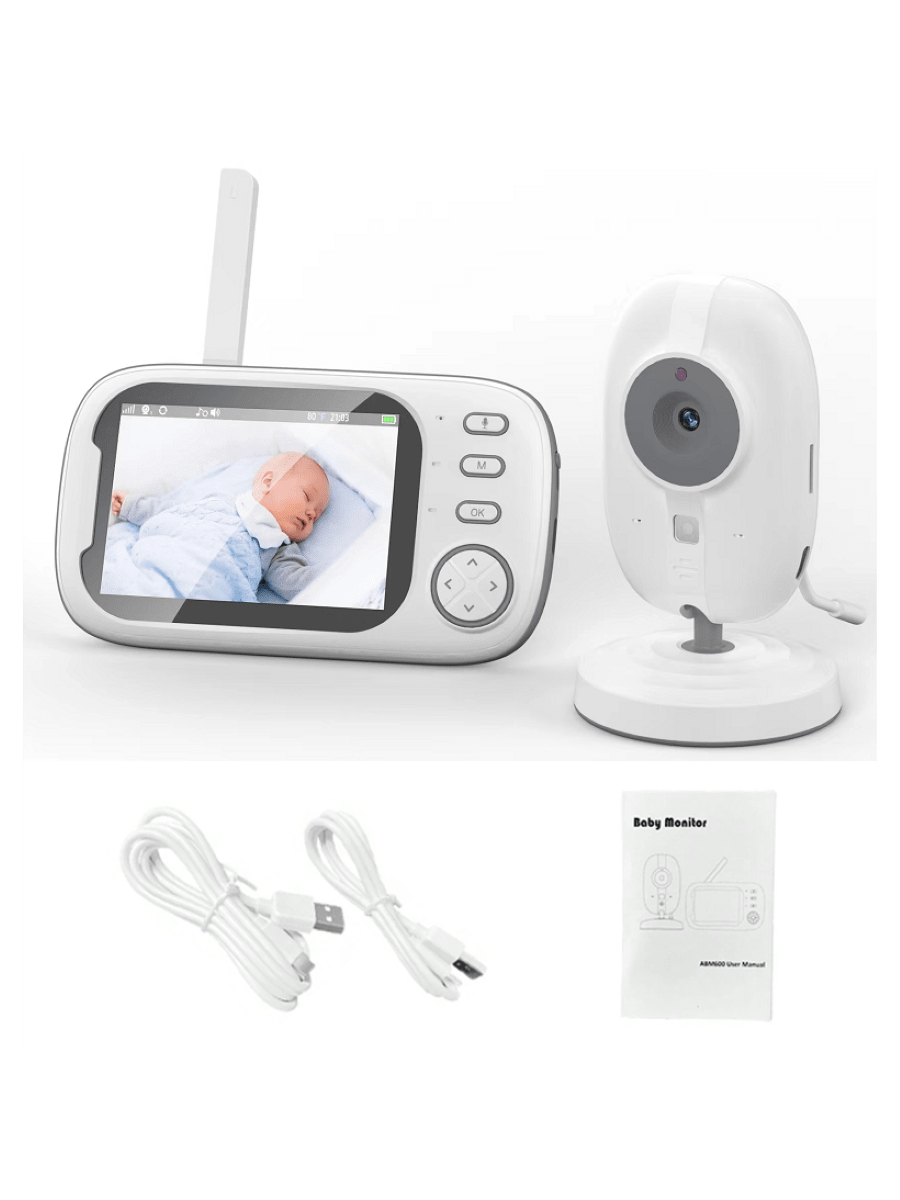 CALORA_ Oplaadbare Babyfoon met 3,5 Inch Scherm en Tweerichtingscommunicatie