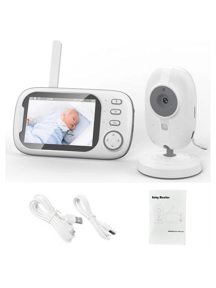 CALORA_ Oplaadbare Babyfoon met 3,5 Inch Scherm en Tweerichtingscommunicatie