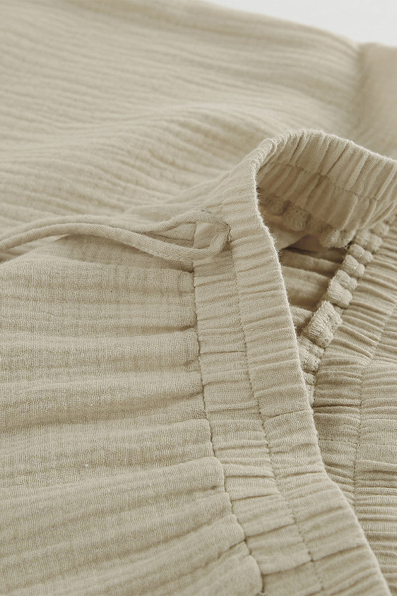 CALORA_ Kaiulani - casual vetersluiting, losse hoge taille, wijde pijpenbroek