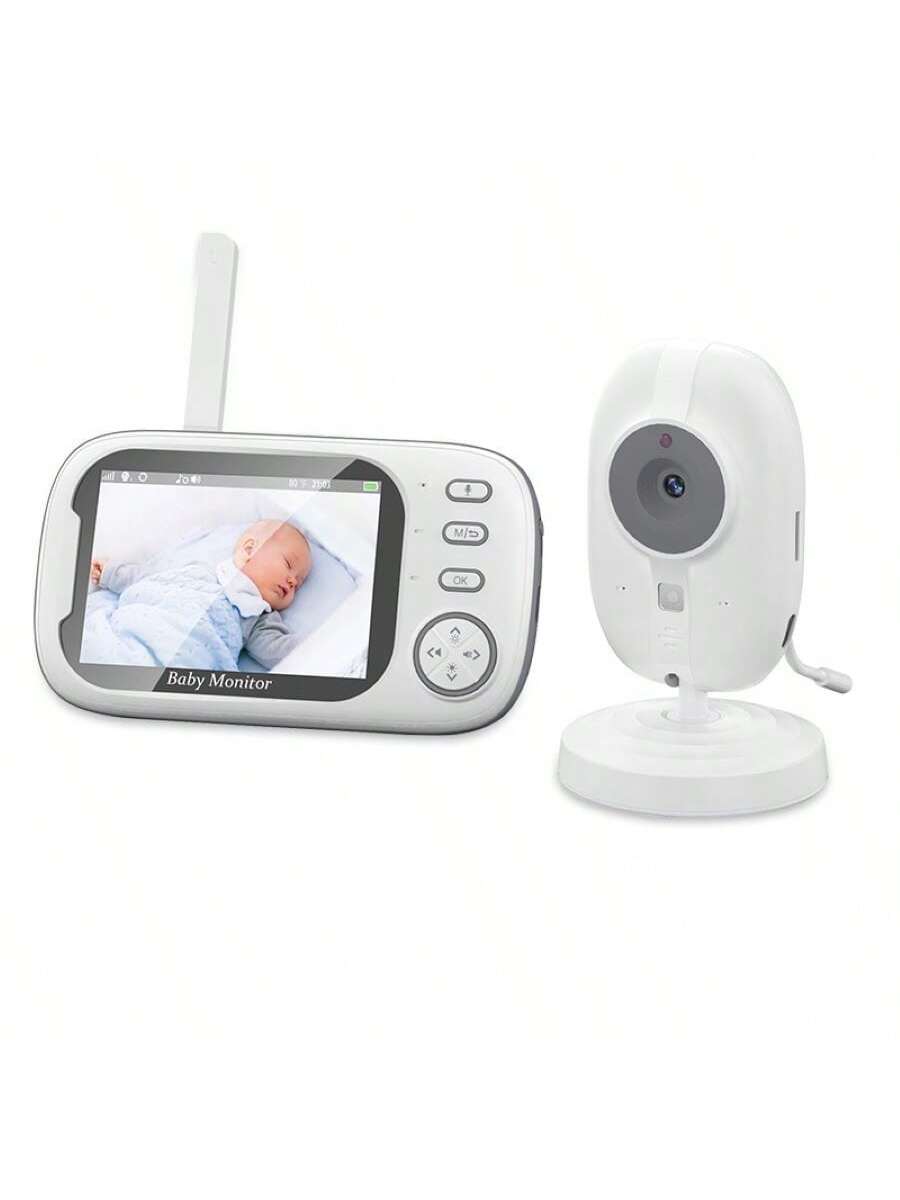 CALORA_ Oplaadbare Babyfoon met 3,5 Inch Scherm en Tweerichtingscommunicatie