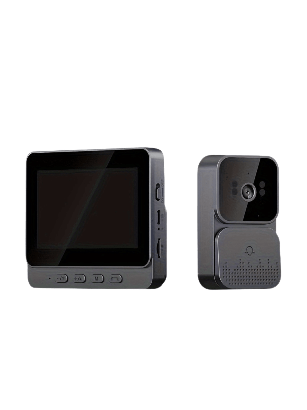 CALORA_ Draadloze HD Deurbel Camera met 4,3 Inch Oplaadbaar IPS Scherm