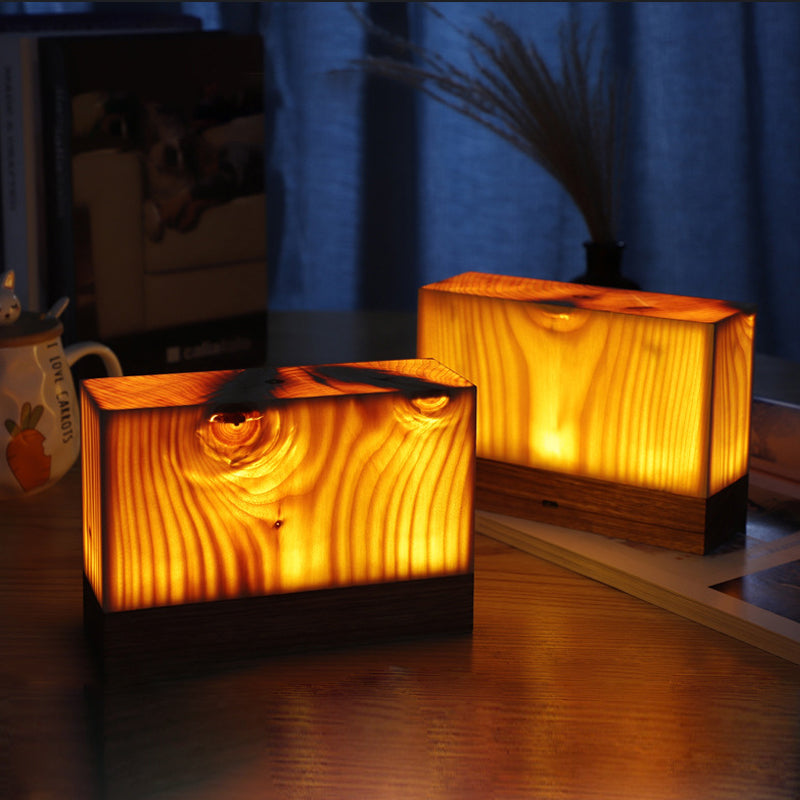 CALORA_ Artelune | Houten LED Tafellamp met Accu en Touch Control