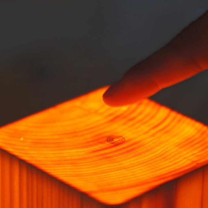 CALORA_ Artelune | Houten LED Tafellamp met Accu en Touch Control