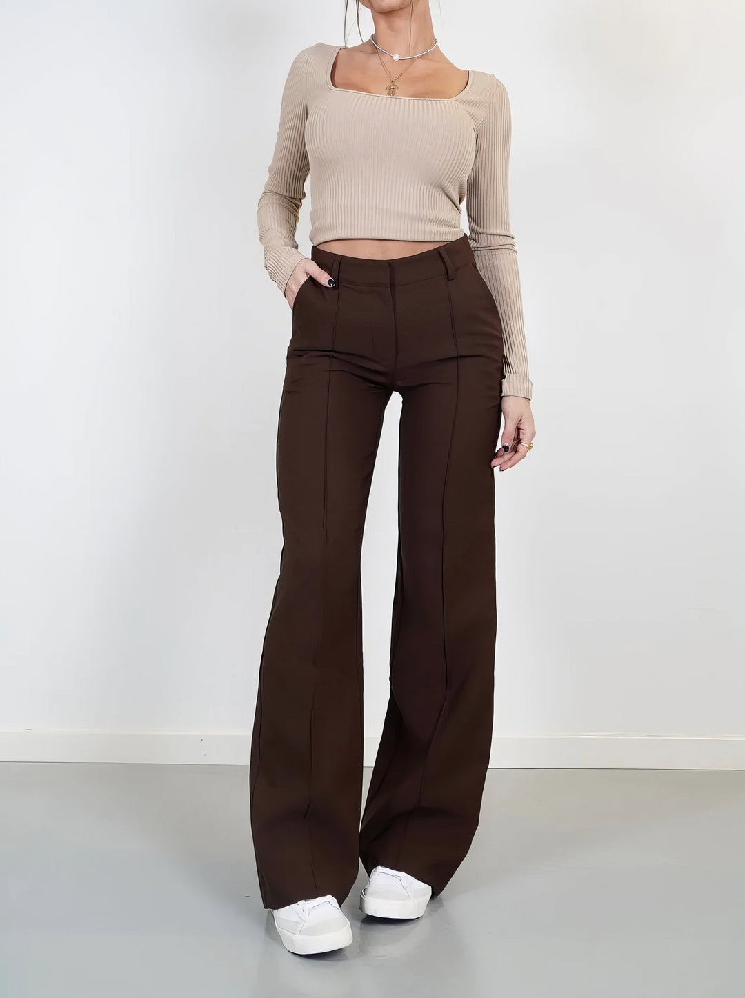 Fayana | Stijlvolle Pantalon met hoge Taille