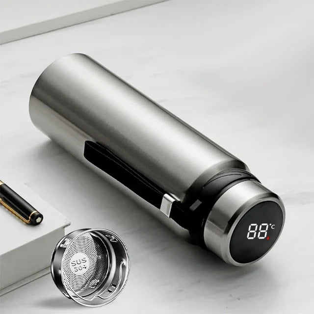 CALORA_ Hydrova | RVS Drink Thermosfles met temperatuur display - 24 Uur Warm en Koud
