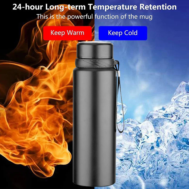CALORA_ Hydrova | RVS Drink Thermosfles met temperatuur display - 24 Uur Warm en Koud