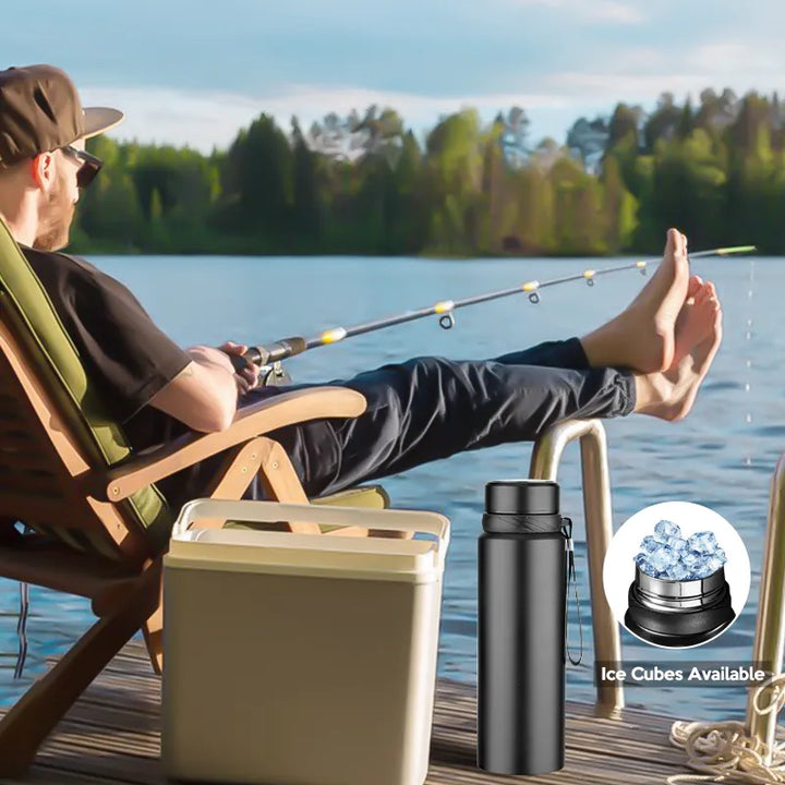 CALORA_ Hydrova | RVS Drink Thermosfles met temperatuur display - 24 Uur Warm en Koud