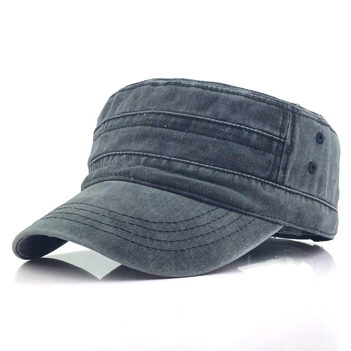 CALORA_ Heren Retro Army Pet met Klassiek Militair Ontwerp en Modernen Accenten
