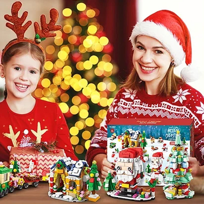 CALORA_ Magische Kerst Adventskalender Bouwstenen Set met 24 Verrassingen
