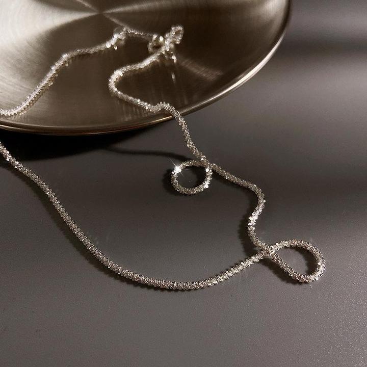 CALORA_ Sterrenlicht Halsketting en Armband Set van Zilver voor Dames