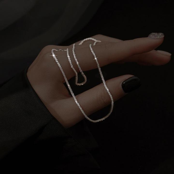 CALORA_ Sterrenlicht Halsketting en Armband Set van Zilver voor Dames
