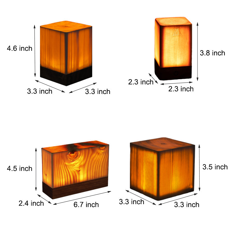 CALORA_ Artelune | Houten LED Tafellamp met Accu en Touch Control