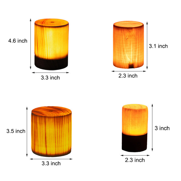 CALORA_ Artelune | Houten LED Tafellamp met Accu en Touch Control