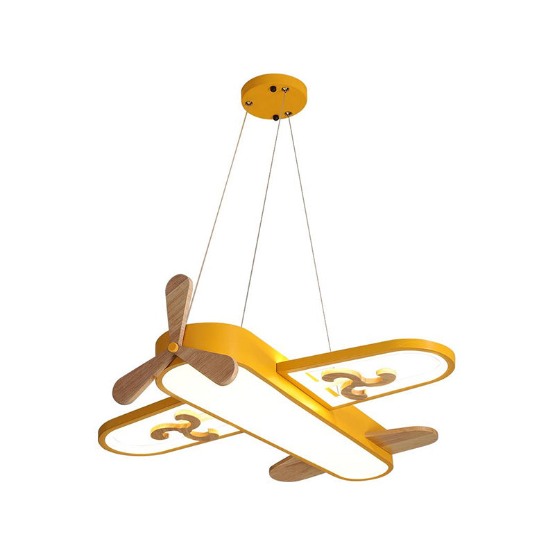 CALORA_ Vliegtuig Hanglamp voor Kinderkamer met Dimbare LED Verlichting en Afstandsbediening