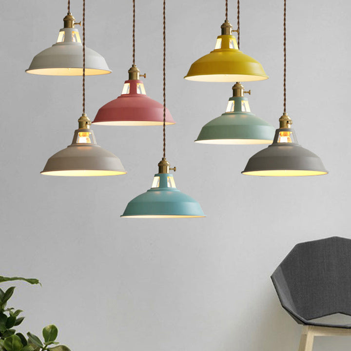 CALORA_ FlokLicht | Industriële Retro Metalen Hanglamp met 1 Lichtpunt voor Eetruimtes en Restaurants