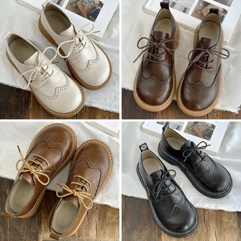 Stijlvolle brede oxford veterschoenen