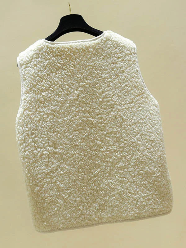 Warme Mouwloos Lamswollen Vest