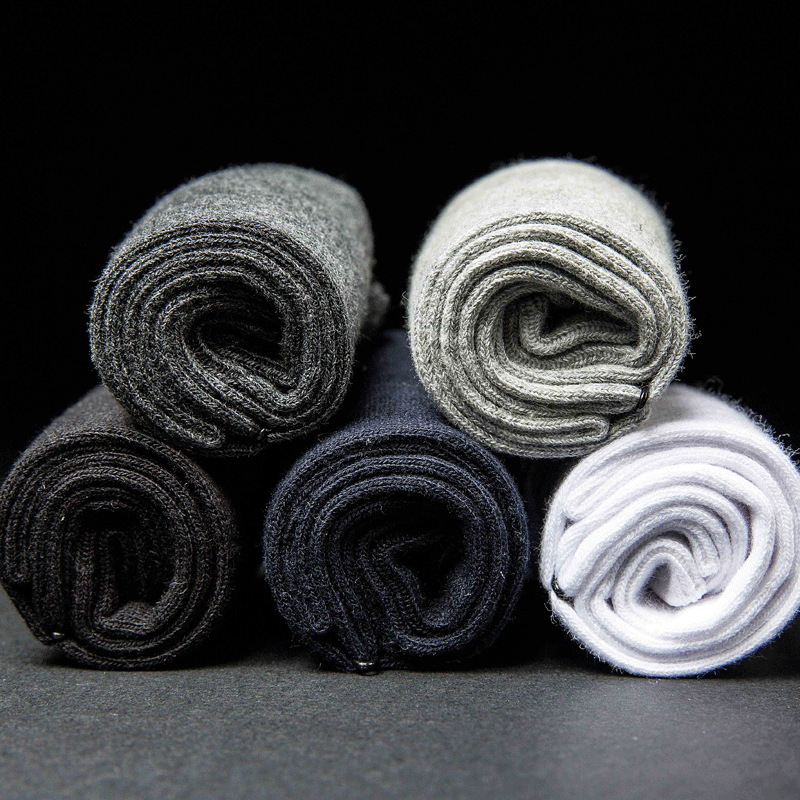 CALORA_ Comfortabele Katoenen Mid-Kalf Sokken voor Heren - Zweetabsorberend en Ademend in Effen Kleuren - Set van 10 Paar voor Herfst/Winter