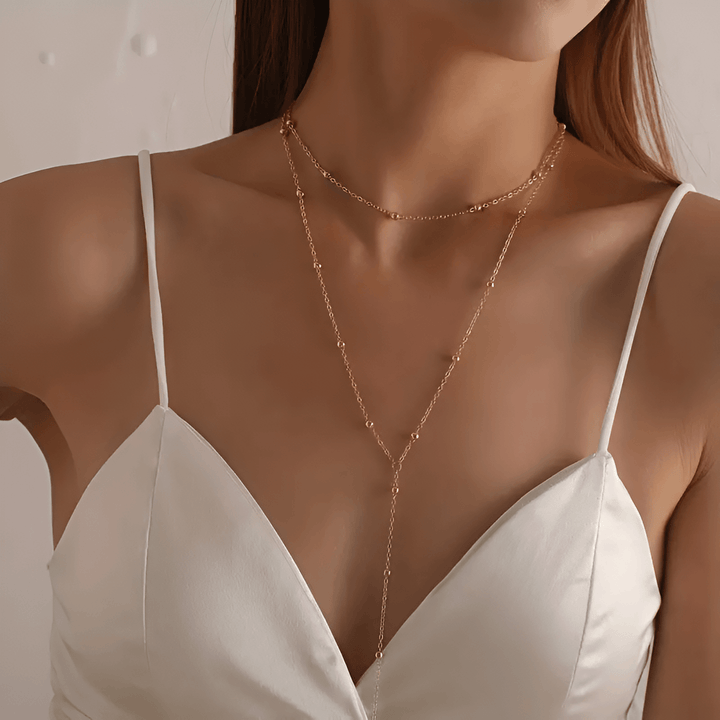 Verlaine | Elegante Gouden Knopen Ketting