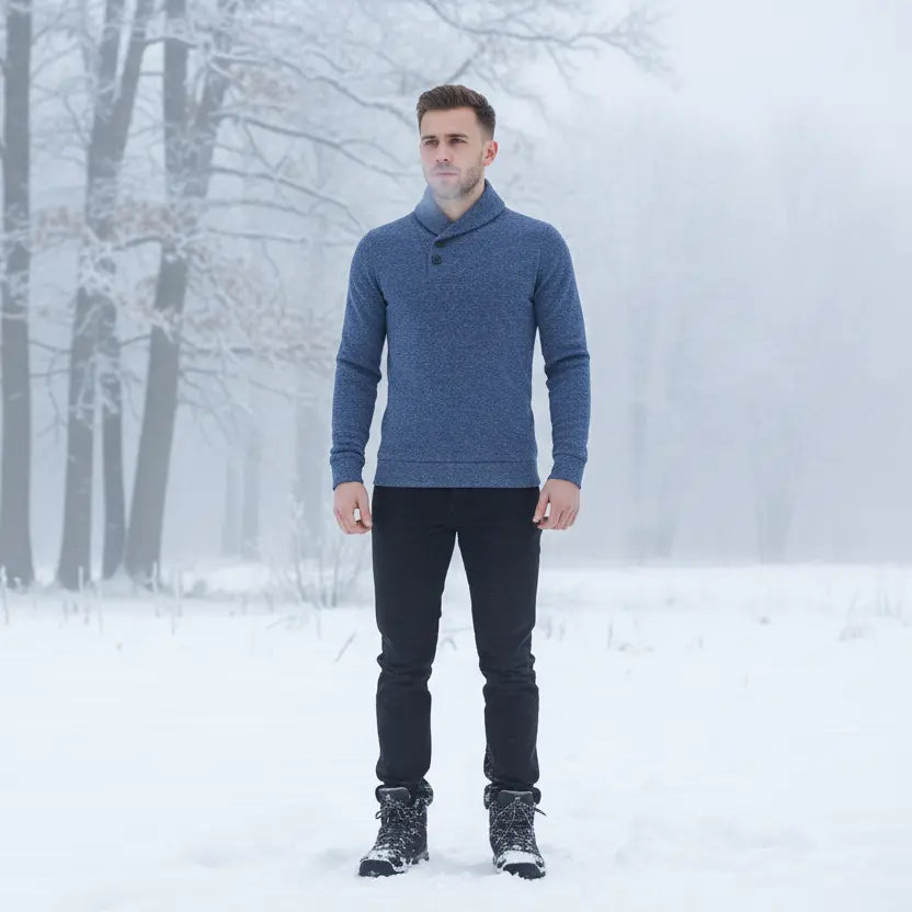 Warme Casual trui met halve col