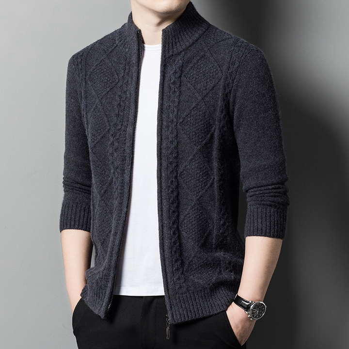 CALORA_ Stylatch | Vest met patroon en Ritssluiting