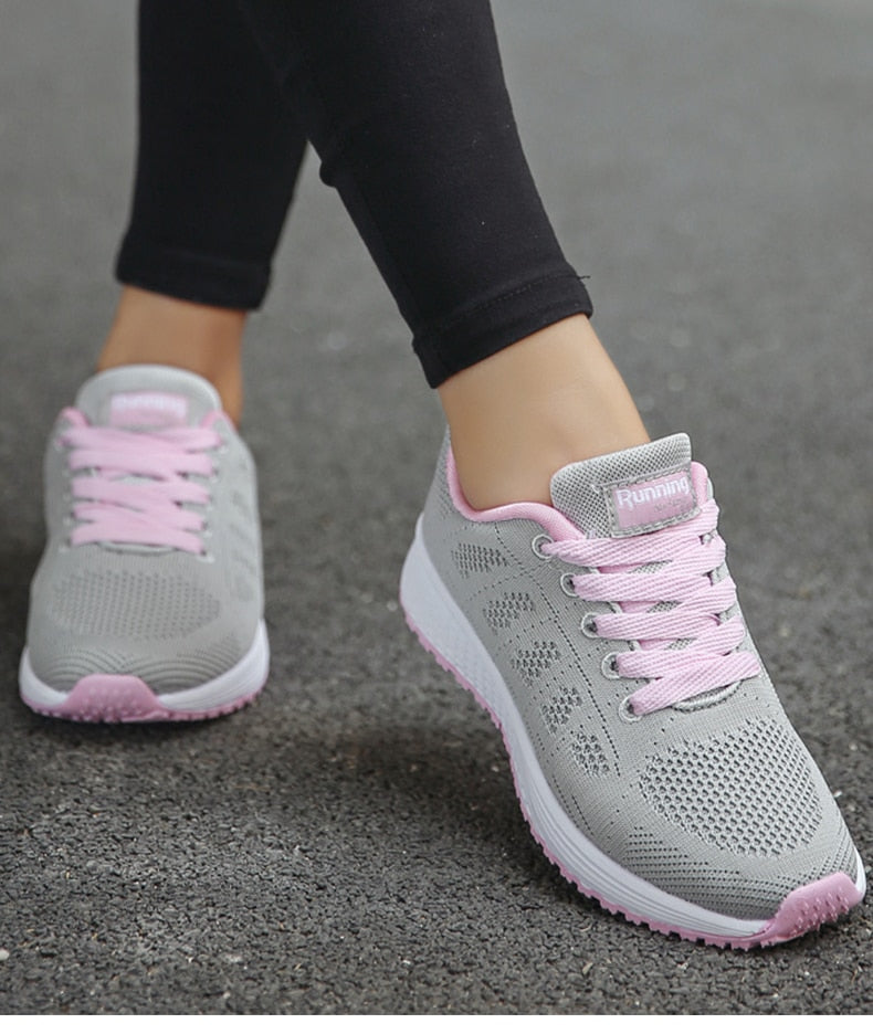 CALORA_ Sneakers voor Dames van Ademend Mesh met Stabiliteit