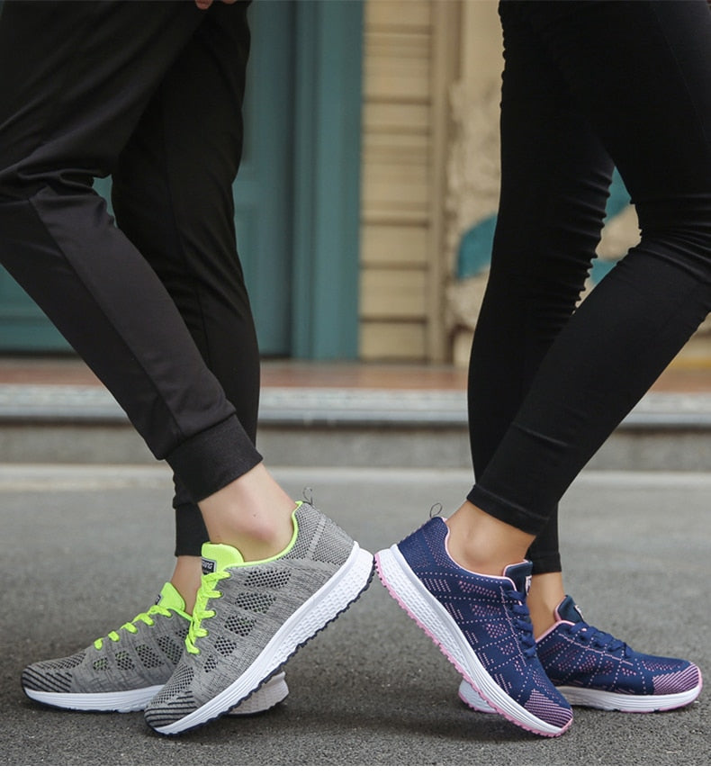 CALORA_ Sneakers voor Dames van Ademend Mesh met Stabiliteit