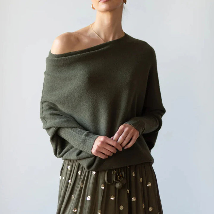 Saint Luré | Luxe trui Sweater met open hals