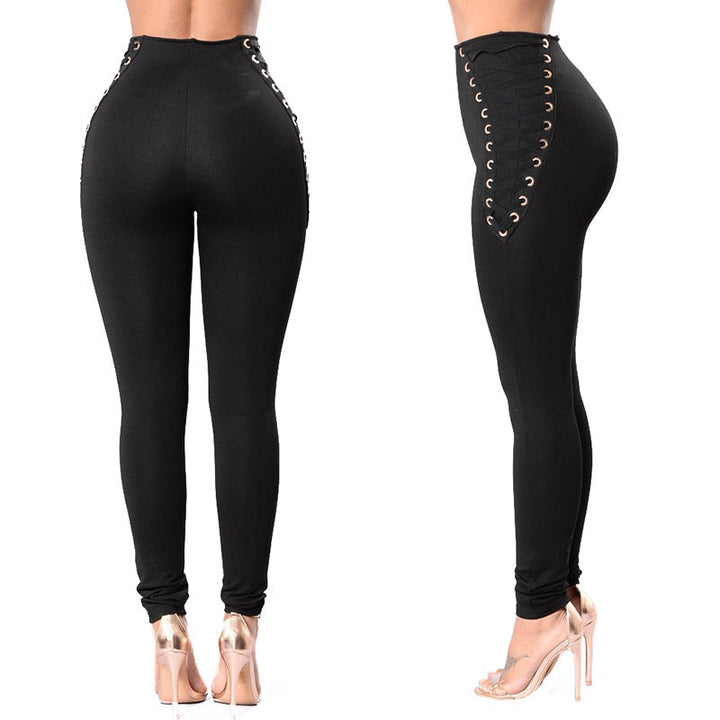 Vereni | Wijde Tailleband Lace-Up Leggings