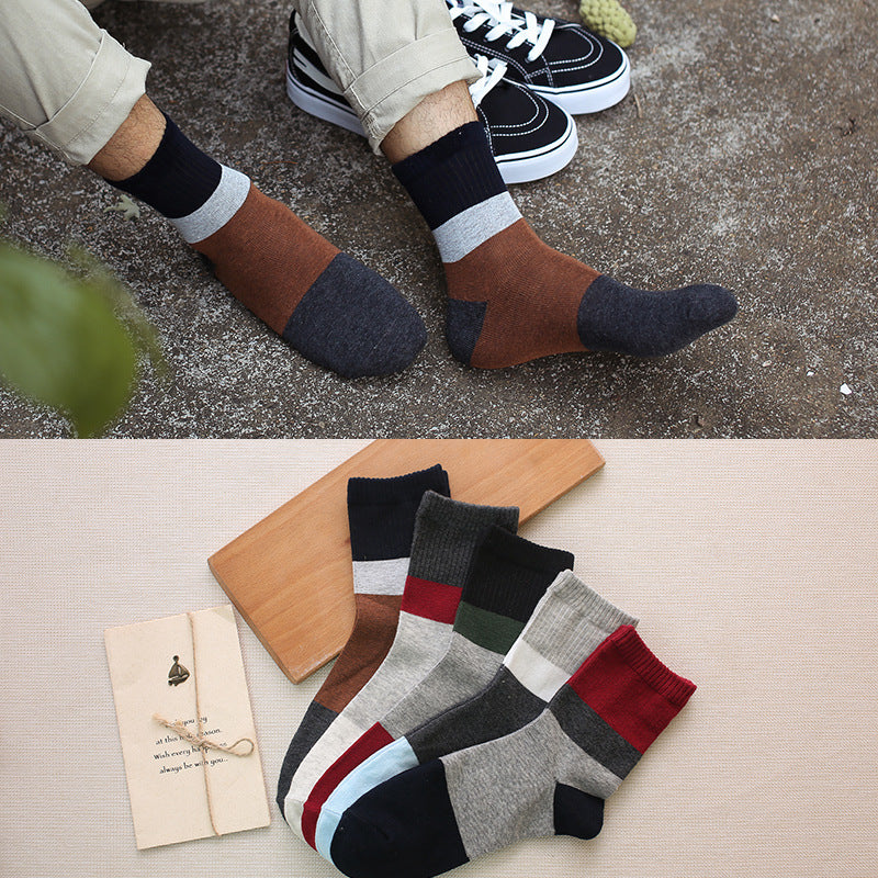 CALORA_ Comfortabele Katoenen Mid-Kalf Sokken voor Heren - Zweetabsorberend en Ademend in Effen Kleuren - Set van 10 Paar voor Herfst/Winter