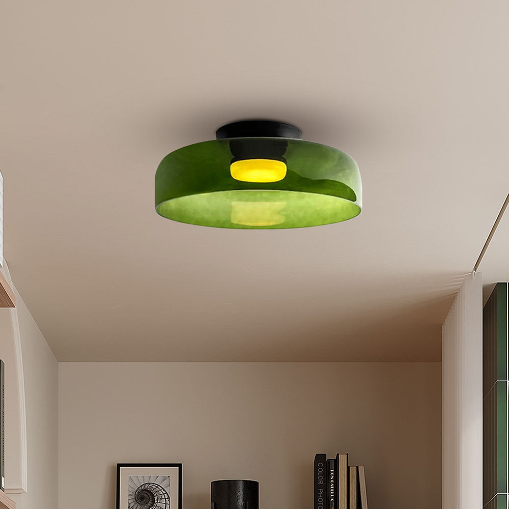 CALORA_ Middeleeuwse Flush Mount Glazen Plafondlamp - D42 x H11cm, D40 x H18cm, D42 x H26cm
