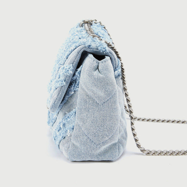 Denim Schoudertas met Ketting