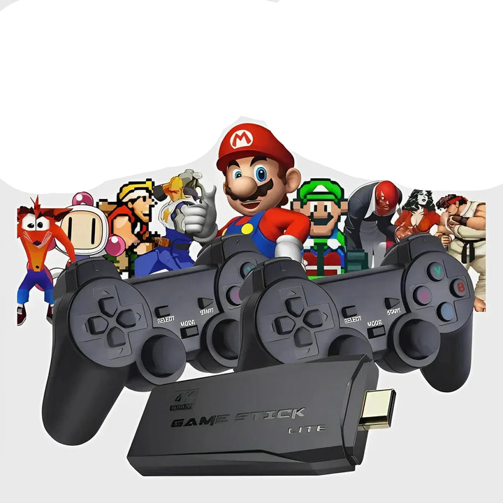 CALORA_ Gamexcape Spelcomputer 64GB - Retro met 2 Controllers en 20.000 Games