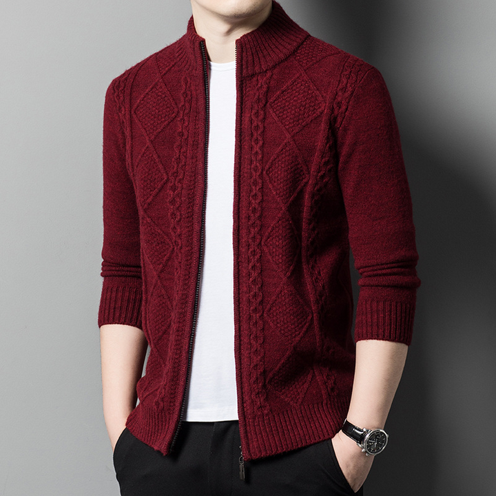 CALORA_ Stylatch | Vest met patroon en Ritssluiting