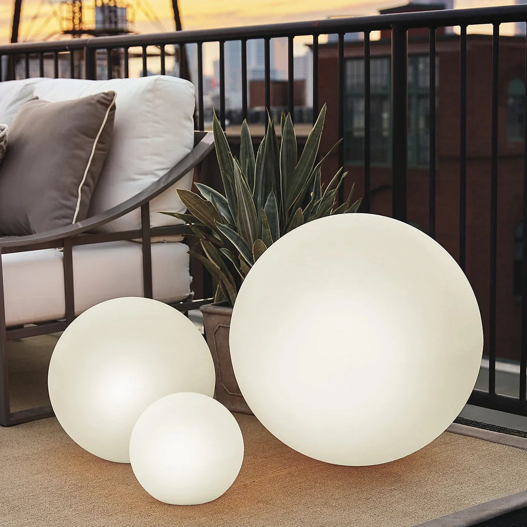 CALORA_ Moderne Bolvormige LED Tuinlamp voor Buiten en Binnen met Draadloze Oplaadbare Batterij