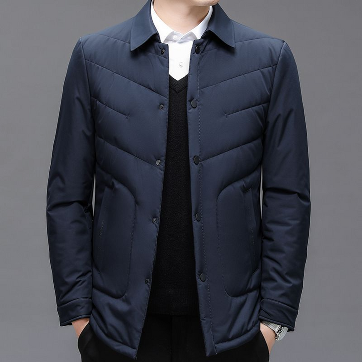 CALORA_ Licht katoenen Tussenjas herfst met kraag