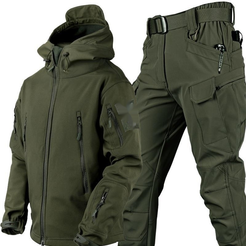 ProtecGear| Dikke Softshell Waterdichte Winterjas + Broek Heren