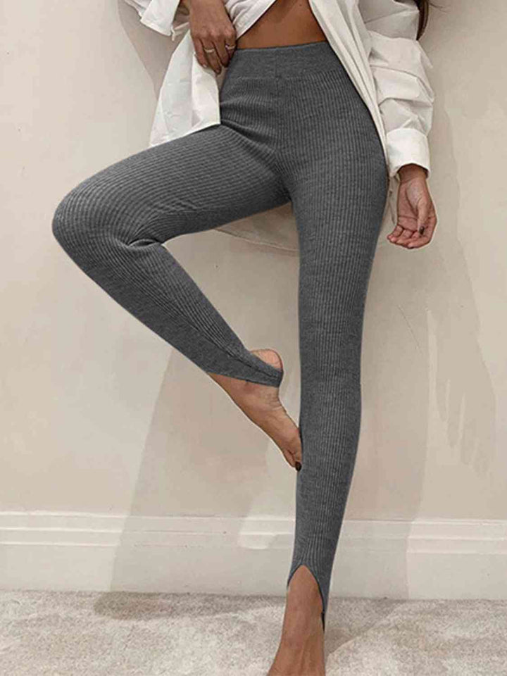 Marelle | Geribbelde Midden Taille Leggings