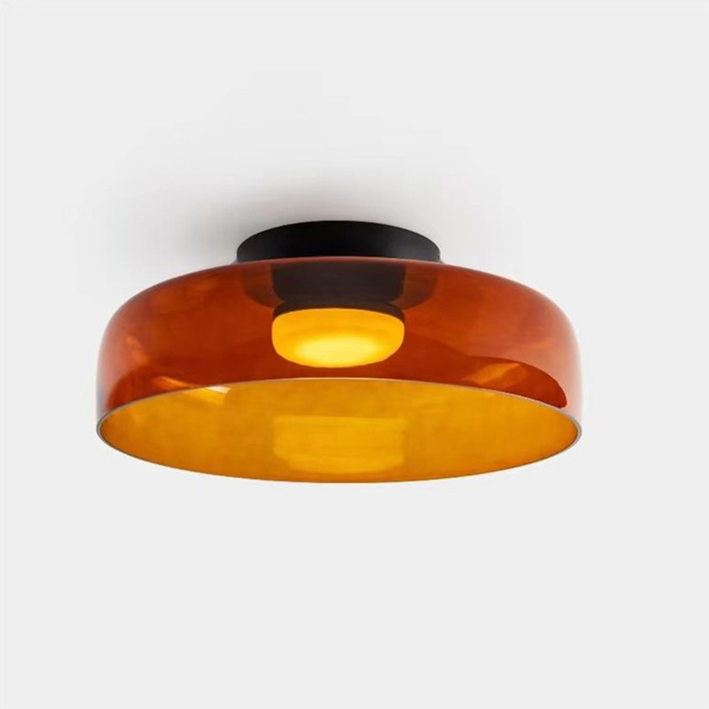 CALORA_ Middeleeuwse Flush Mount Glazen Plafondlamp - D42 x H11cm, D40 x H18cm, D42 x H26cm